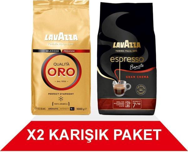 Qualità Oro + Espresso Barista Gran Crema Çekirdek Kahve (1000gr) 2'Li Paket - Image 1