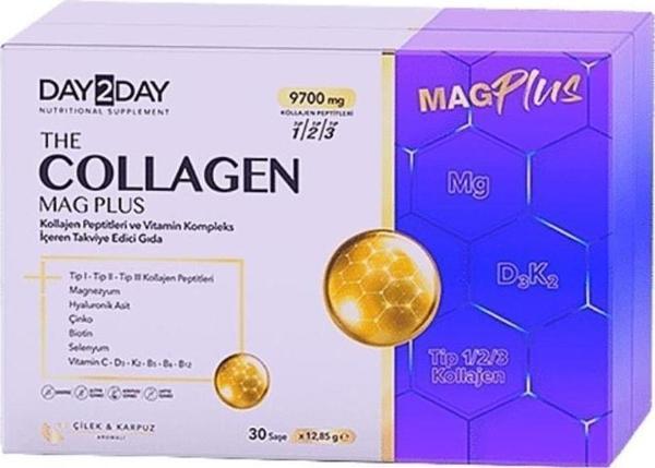 The Collagen Mag Plus Çilek Ve Karpuz Aromalı Takviye Edici Gıda 9700mg 30 Şase - Image 1
