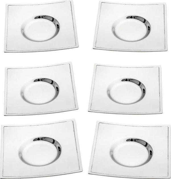 Jumbo Timeless Cubic 6'Lı Çay Tabağı Seti - Image 1