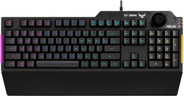 Asus Tuf Gaming K1 Rgb Mech Brane Turkce Oyuncu Klavyesi Ozel Ses Dugmesi Yan Isik Cubugu Armoury Cr - Image 1