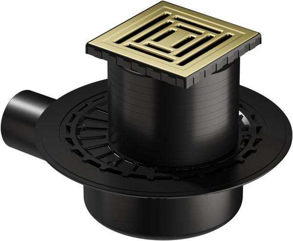 Vitra V-Flow Kare 5607316 Yalıtımlı Duş Kanalı Yandan Çıkışlı Dk 800 Kapak Parlak Altın - Image 1