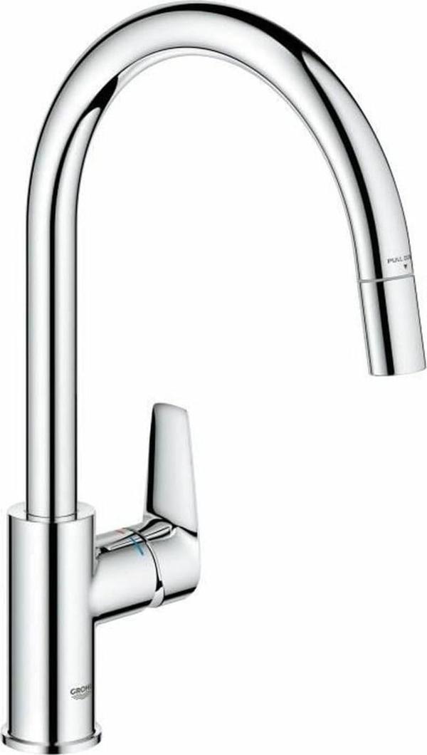 Grohe Start Edge Spiralli Eviye Bataryası, Mutfak Bataryası, 360 Derece Dönüş Açısı, Krom, 30550000 - Image 1