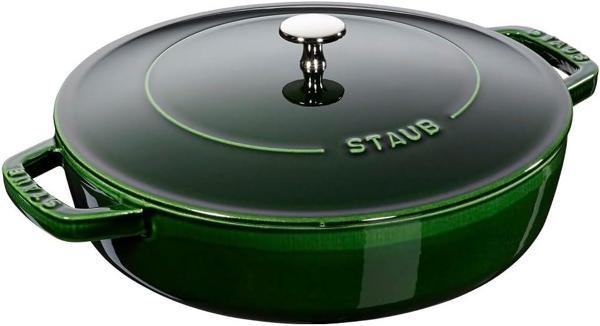 Staub Chistera Yağmur Efektli Kapaklı Döküm Tencere, Basilikum Renkli, 2.8 Litre, 24 Cm - Image 1