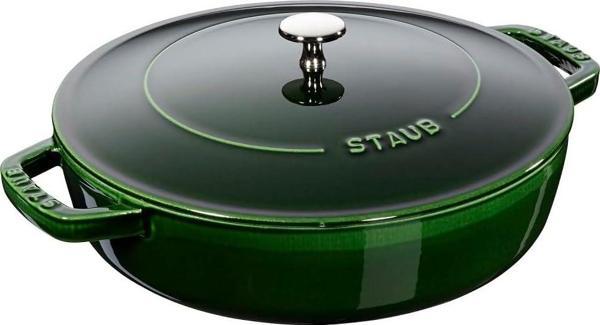 Staub Chistera Yağmur Efektli Kapaklı Döküm Tencere, Basilikum Renkli, 2.8 Litre, 24 Cm - Image 1