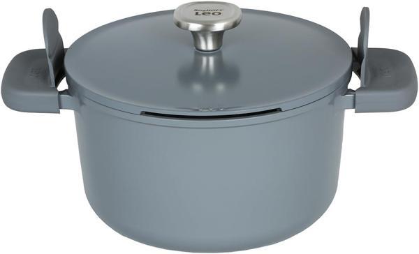 Berghoff Leo Phantom Kapakli Yapişmaz Deri̇n Tencere 24 Cm Smoked Grey - Image 1