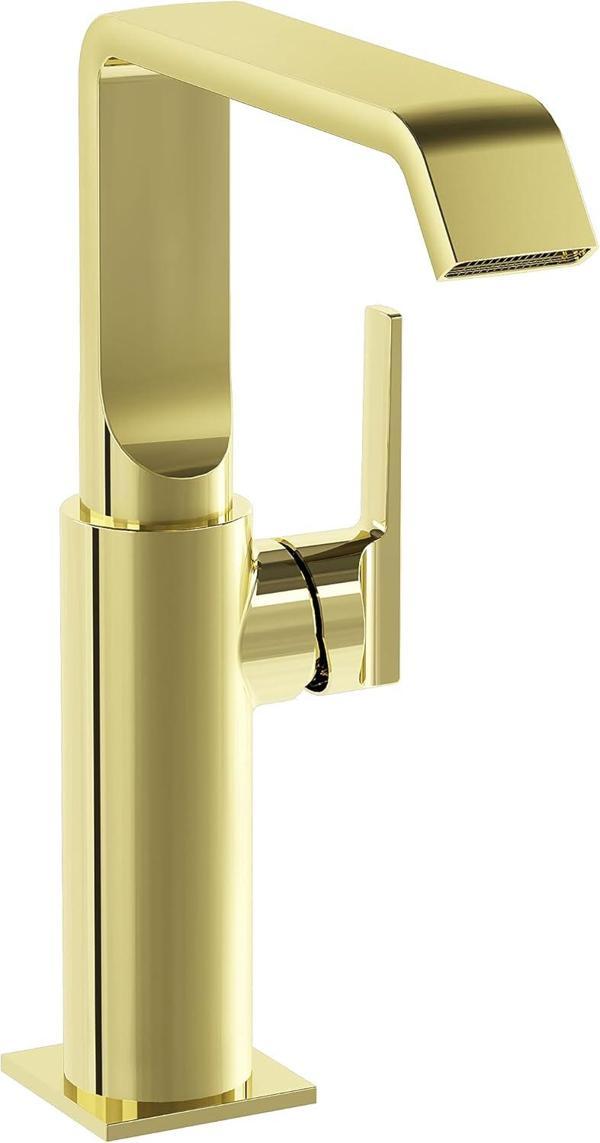 Vitra Suit A4276574 Çanak Lavabo Bataryası Yandan, Soft Altın - Image 1