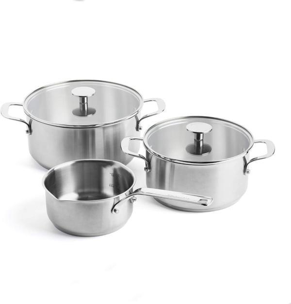 Kitchenaid Çelik Tencere Seti 20-24 Cm Tencere & 16 Cm Sosluk - Image 1