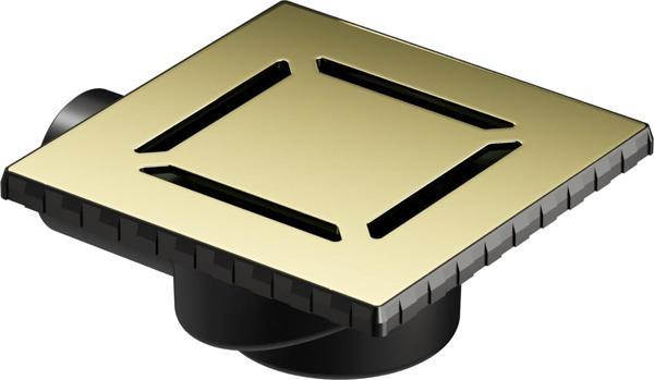 Vitra V-Flow Kare 5606975 Duş Kanalı Yandan Çıkışlı Dk 100 Kapak Parlak Altın - Image 1
