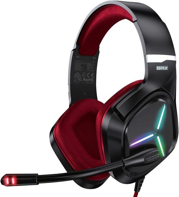 Vertux Oyuncu Kulaklık Stereo 7.1 Surround Kablolu Kulaküstü - Vertux Blitz (Kırmızı) - Image 1