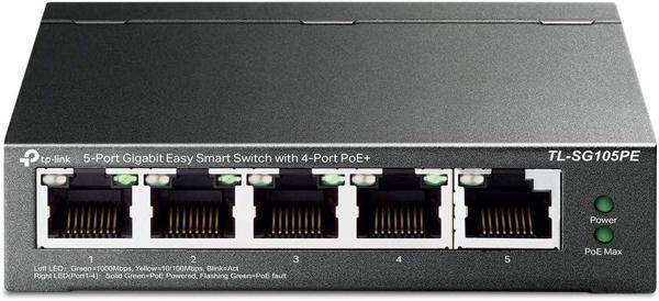 Tp-Link Tl-Sg105Pe, 5-Port Gigabit Easy Smart Switch With 4-Port Poe+ - Image 1