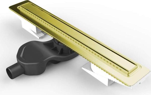 Vitra V-Flow Elegant 5701210 Duş Kanalı Yandan Çıkışlı 60 Cm Dk100 Parlak Altın - Image 1