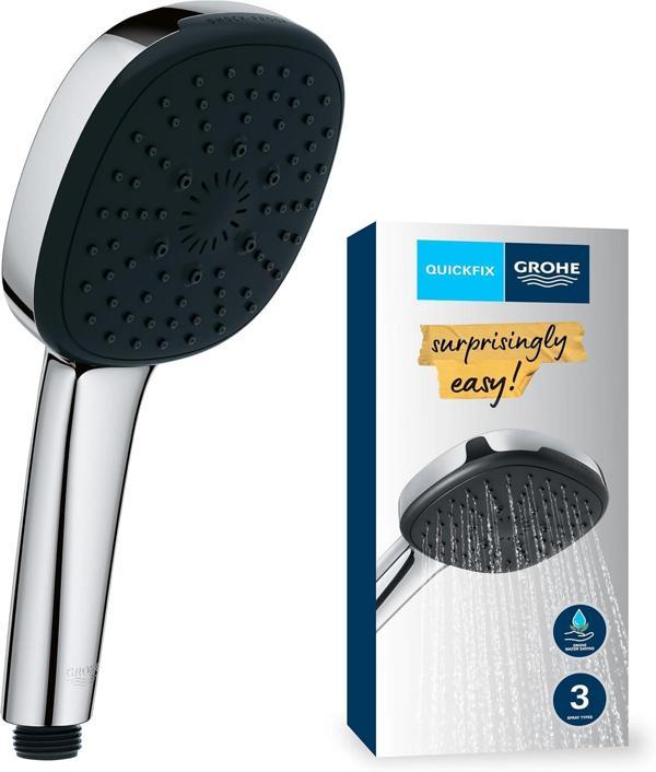 Grohe Vitalio Comfort 110 El Duşu, 3 Akışlı (Masaj, Yağmur & Jet), Smartswitch, 110Mm Kare Duş Başlı - Image 1