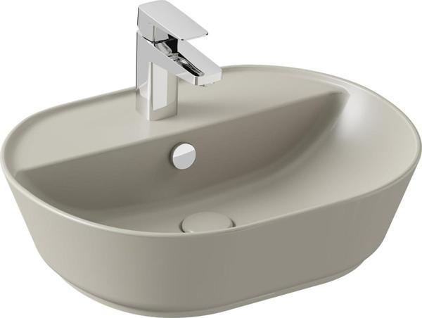Vitra Geo 7428B020-0001 Oval Çanak Lavabo 55 Cm, Mat Bej - Image 1