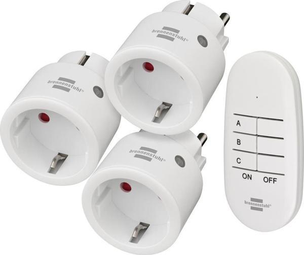 Brennenstuhl Yeni Nesil Comfort-Line Uzaktan Kumandalı 3 Soketli Priz - Image 1