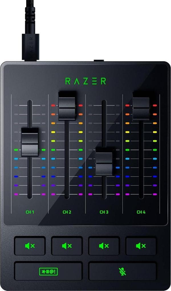 Razer Ses Mikseri (Analog Ses Mikseri, Sessiz Düğmeli 4 Kanallı Arayüz, Xlr Girişi, Tak Ve Çalıştır) - Image 1