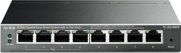 Tp-Link Tl-Sg108Pe, 8 Port Gigabit / 4 Port Poe Smart Switch - Image 1