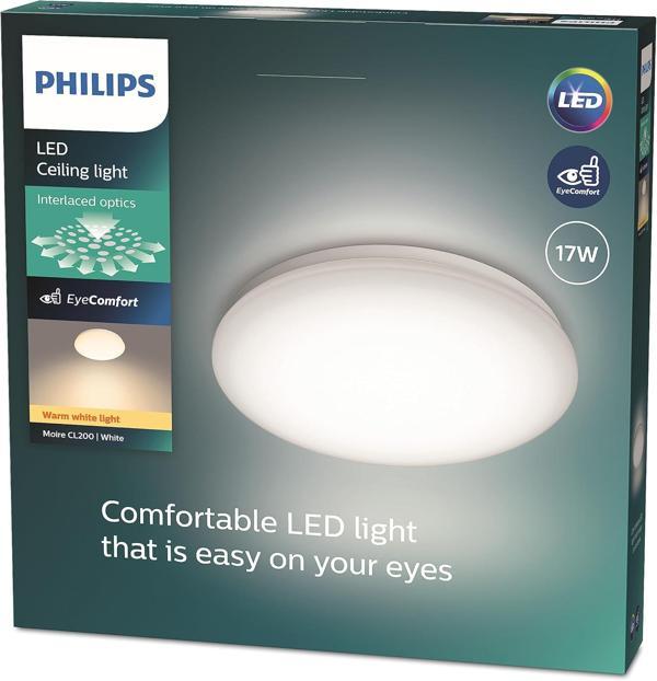 Philips Cl200 Fonksiyonel Tavan Lambası 17W 2700K Sarı Işık Entegre Led - Image 1