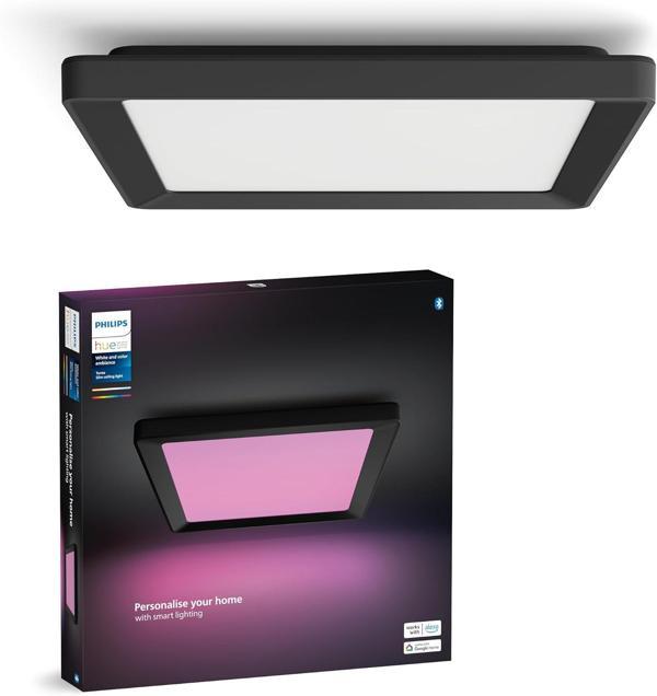 Philips Hue Tento Siyah Sıva Üstü Rgb Akıllı Led Panel Tavan Armatürü 30X30Cm 1340 Lumen - Image 1