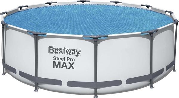 Bestway Flowclear™ Güneş Örtüsü, Ø 356 Cm, Yuvarlak 366 Cm Ve 396 Cm Yüzey Havuzları Için, Mavi - Image 1
