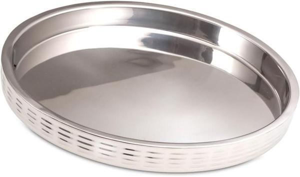 Jumbo Line Silver Yuvarlak Tepsi - Image 1