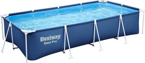 Bestway Steel Pro Dikdörtgen Yer Üstü Havuz Seti 4,00 M X 2,11 M X 81 Cm - Image 1