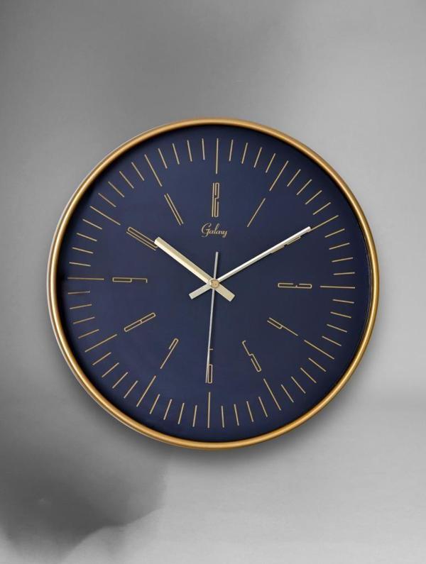 Galaxy 218-A-10 Serisi Eskitme Metal Görünümlü Sessiz Akar Modern Duvar Saati 30 cm - Image 1