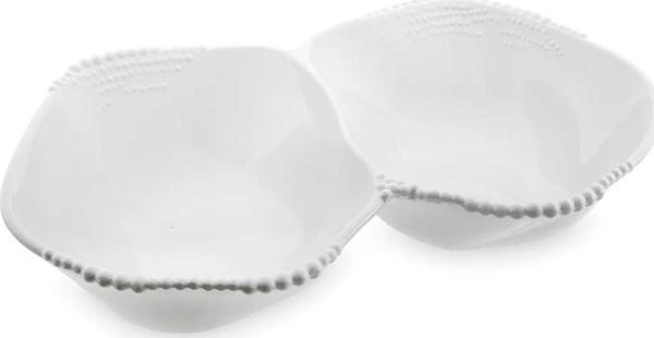 Jumbo Maris Melamin 2 Bölmeli Beyaz Servis Kase 32.6X24.6X7.1 Cm - Image 1