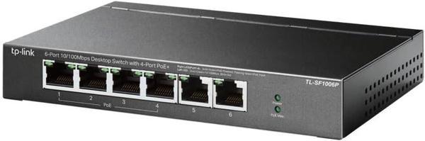 Tp-Link Tl-Sf1006P, 6-Port 10/100Mbps Desktop Switch With 4-Port Poe+ - Image 1