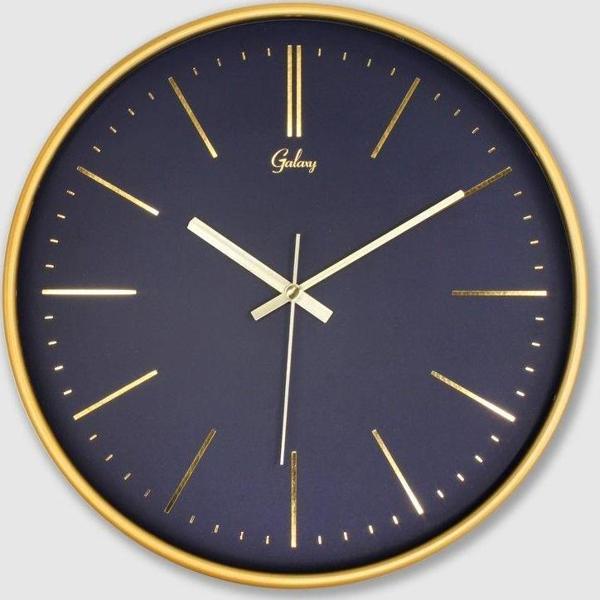 Galaxy 221-AL Serisi Eskitme Metal Görünümlü Sessiz Akar Modern Duvar Saati 30 cm - Image 1