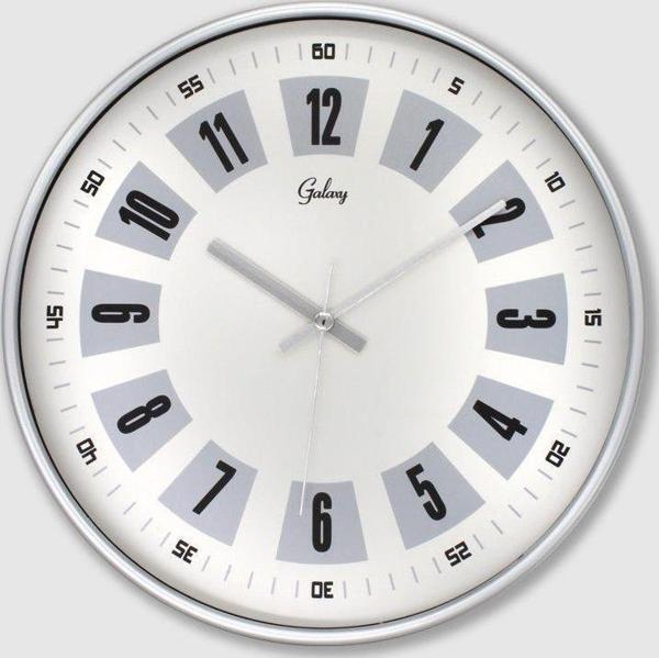 Galaxy 221-G-1 Serisi Eskitme Metal Görünümlü Sessiz Akar Modern Duvar Saati 30 cm - Image 1