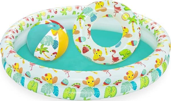 Bestway Çocuk Havuzu Seti, Su Dostları, Çap 122 X 20 Cm - Image 1