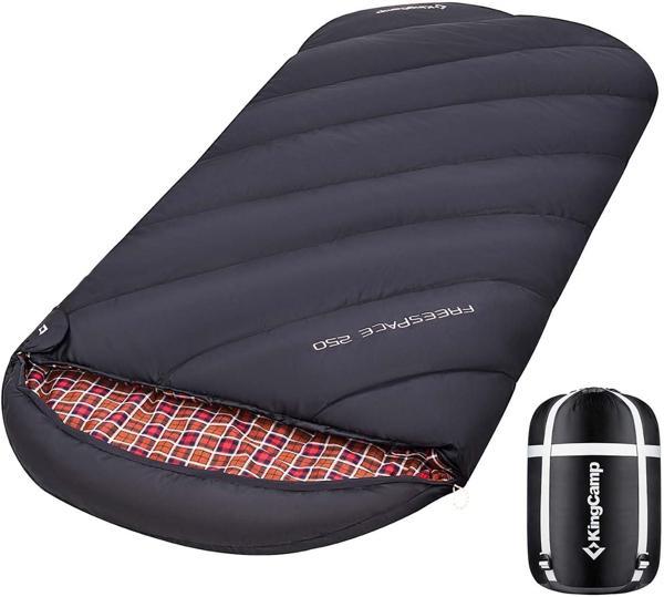 Kingcamp Xl Uyku Tulumu (220 Cm X 100 Cm) Kamp 3 Mevsim Flanel Genişletilmiş Pamuk Büyük Beden Yetiş - Image 1