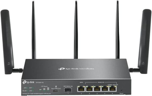 Tp-Link Er706W-4G, Omada 4G+ Cat6 Ax3000 Gigabit Vpn Router - Image 1