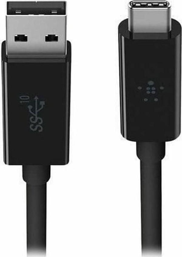 Belkin Usb 3.1 Usb-C - Usb-A Kablosu, 0,9 M (Usb-If Sertifikalı, 10 Gbps, Ultra Hd 4K), Siyah - Image 1