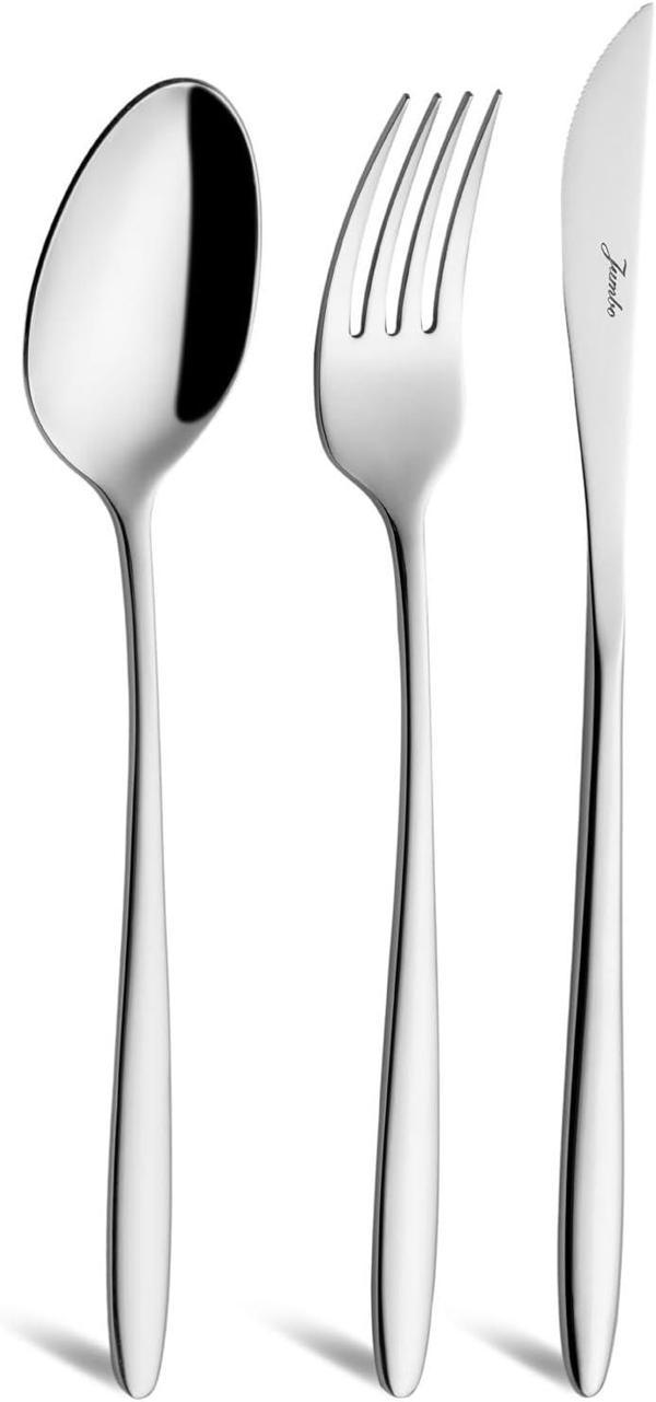Jumbo 2003 18 Parça 6 Kişilik Yemek Çatal Kaşık Bıçak Takımı Çelik - Image 1