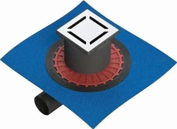 Vitra V-Flow Kare 5607267 Yalıtımlı Duş Kanalı, Yandan Çıkışlı, 10X10 Cm, Dk 100 Kapak, Parlak Krom - Image 1