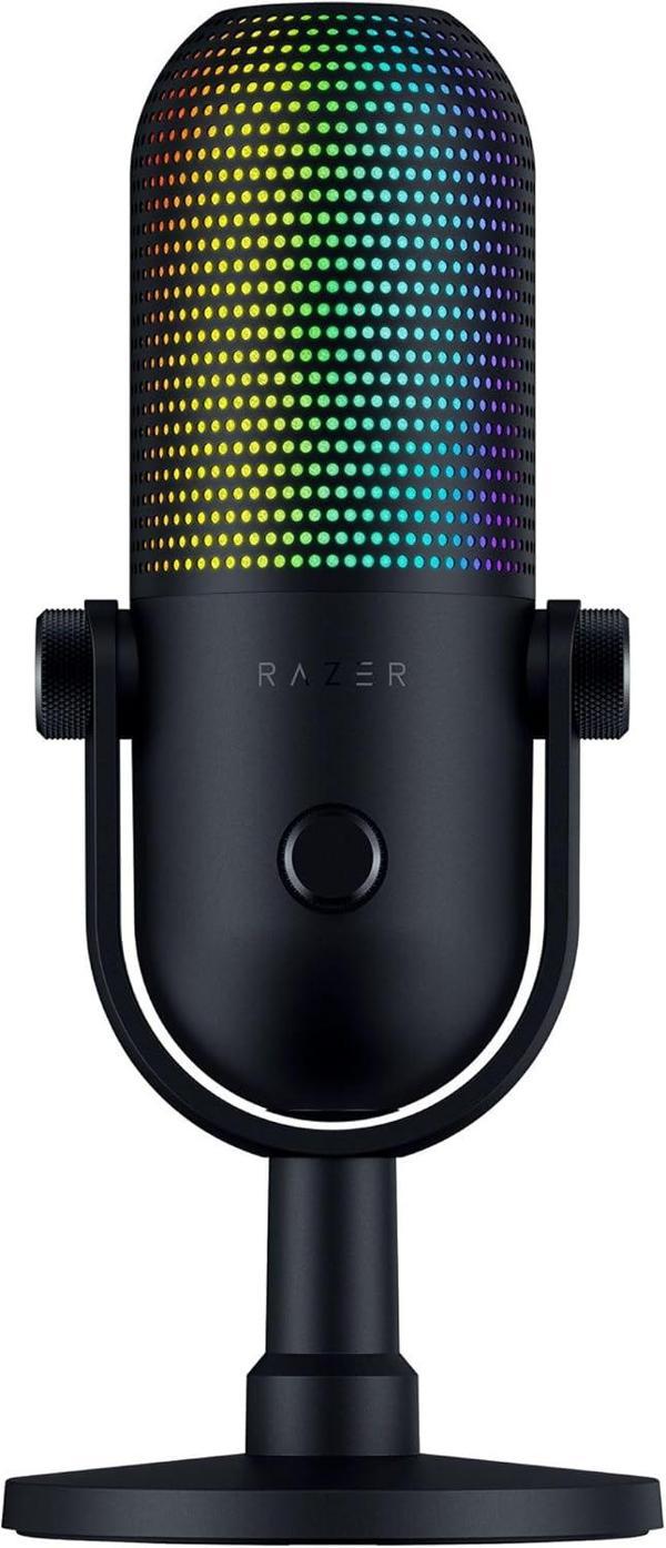 Razer Seiren V3 Chroma - Dokunarak Sessize Alma Özellikli Rgb Usb Mikrofon (Yayın Ve Oyun Reaktif Ay - Image 1
