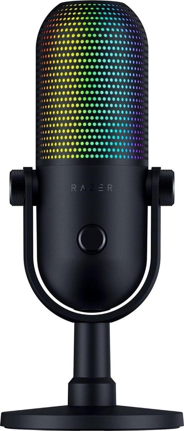 Razer Seiren V3 Chroma - Dokunarak Sessize Alma Özellikli Rgb Usb Mikrofon (Yayın Ve Oyun Reaktif Ay - Image 1