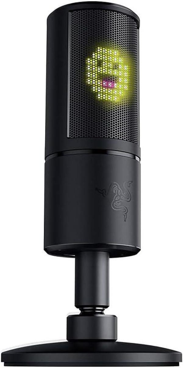 Razer Seiren Emote - İfade Ekranlı Akış Için Usb Kondenser Mikrofon (8-Bit Led Ekran, Akış Reaktif,  - Image 1