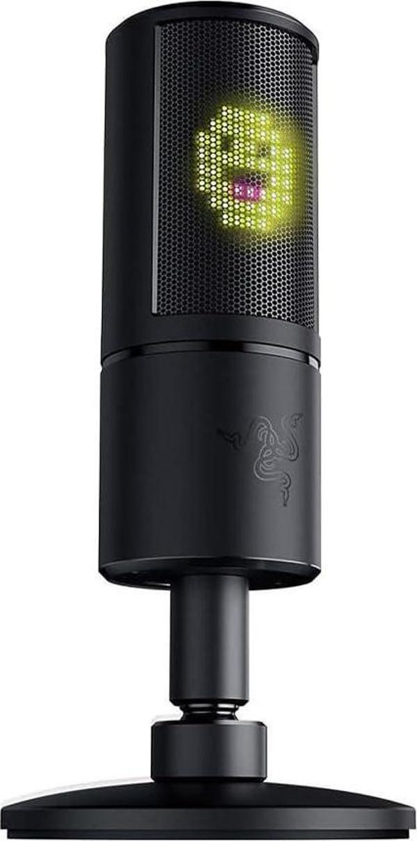 Razer Seiren Emote - İfade Ekranlı Akış Için Usb Kondenser Mikrofon (8-Bit Led Ekran, Akış Reaktif,  - Image 1