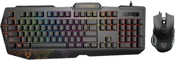 Vertux Vendetta Kablolu Oyun Klavyesi Ve Fare, Rainbow Arka Plan Aydınlatması, 104 Tuş, Programlanab - Image 1