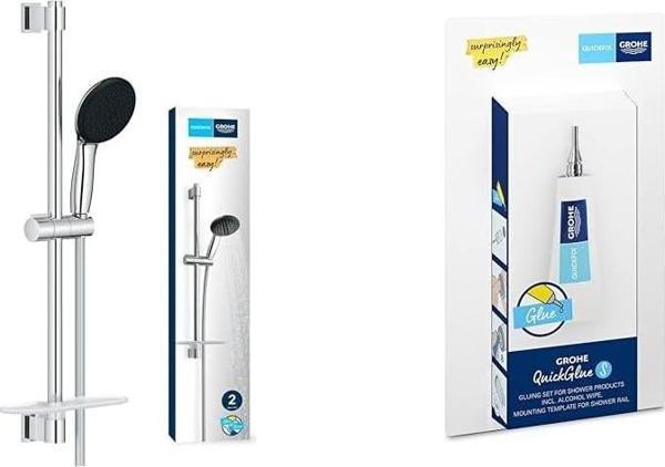 Grohe Vitalio Start 110 Sürgülü Duş Seti Sabunluklu + 2 Adet Quickglue Banyo Ürünleri Yapıştırıcı Se - Image 1