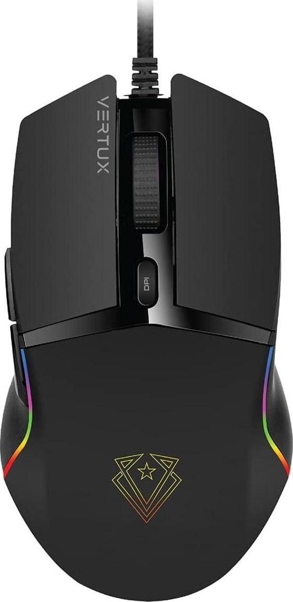 Vertux Oyuncu Mouse Gecikmesiz Hassas Oyun Özel Led Işıklı 6.400 Dpi - Image 1