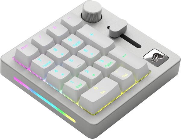 Glorious Gmmk Kablosuz Numpad - Fox Switches, Gri/Beyaz - Image 1