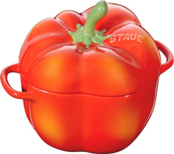 Staub Zwilling/ - Ceramic - Paprika Cocotte - Seramik - Y: 10,7 Cm X G: 15,1 Cm - Hacim: 0,47 L - Image 1