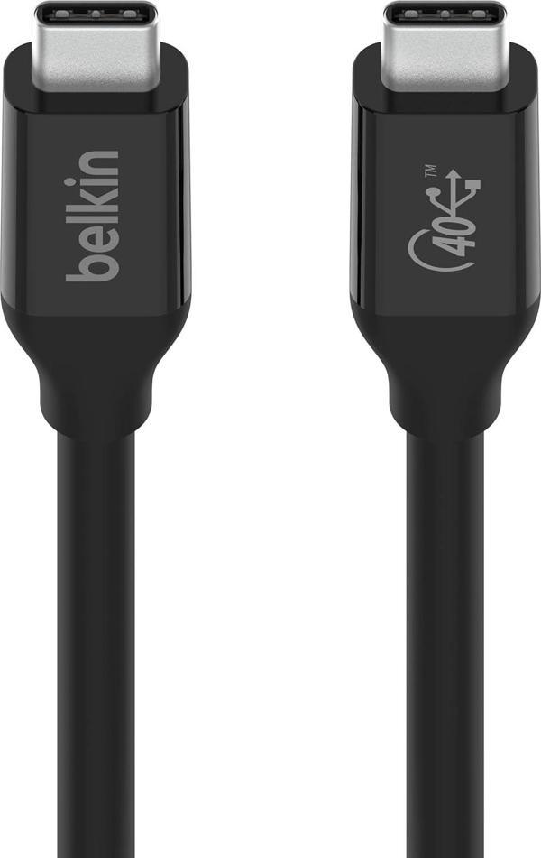 Belkin Usb4 Usb C - Usb C Kablosu 2,6 Ft (100 W'A Kadar Güç Sağlama, 40 Gb/Sn Veri Aktarım Hızı Ve T - Image 1