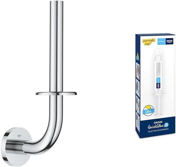 Grohe Start Quickfix Yedek Tuvalet Kağıdı Tutucu + Quickglue A1 Yapıştırıcı Seti - Image 1