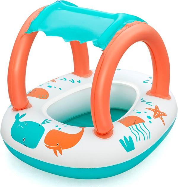 Bestway Gölgeli Konfor Peluş Bebek Teknesi 33 X 26 İnç Veya 84 X 67 Cm - Image 1