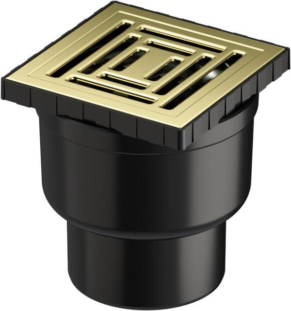 Vitra V-Flow Kare 5608281 Duş Kanalı Alttan Çıkışlı Dk 800 Kapak Parlak Altın - Image 1