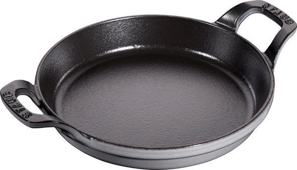 Staub Toz İstiflenebilir Fırın Kabı, Yuvarlak (20 Cm, 0,75 L İçerisinde Bulunan Mat Siyah Kaplı Teps - Image 1